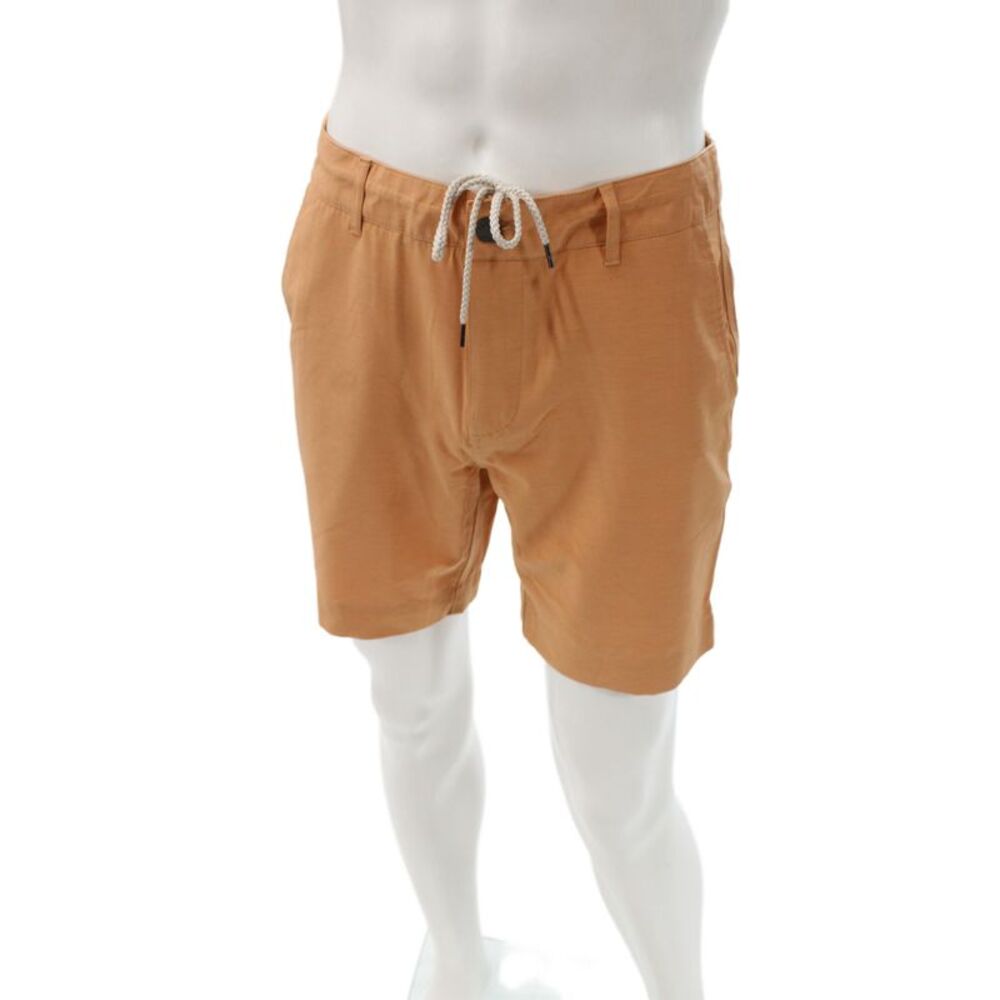Faherty Mens Chino Shorts Orange 75% Recycled Polyester Beach Size 30
